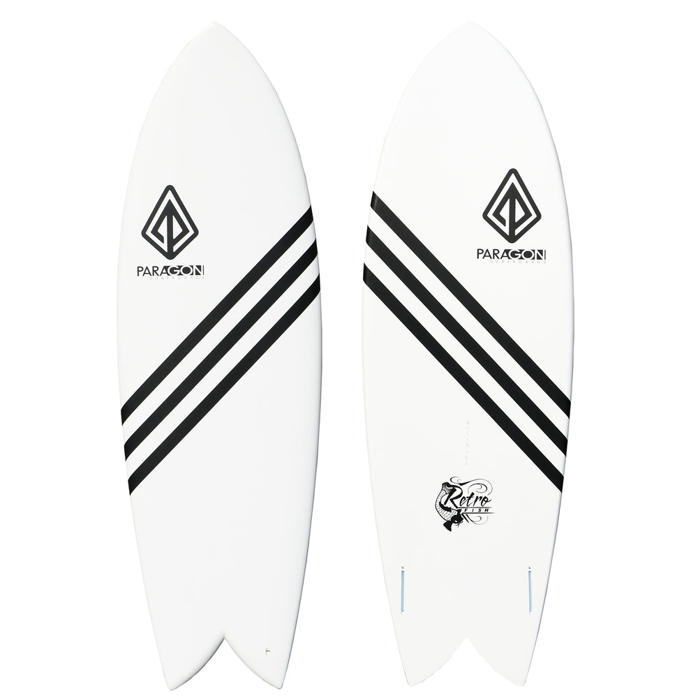 5'8" Retro Fish - White