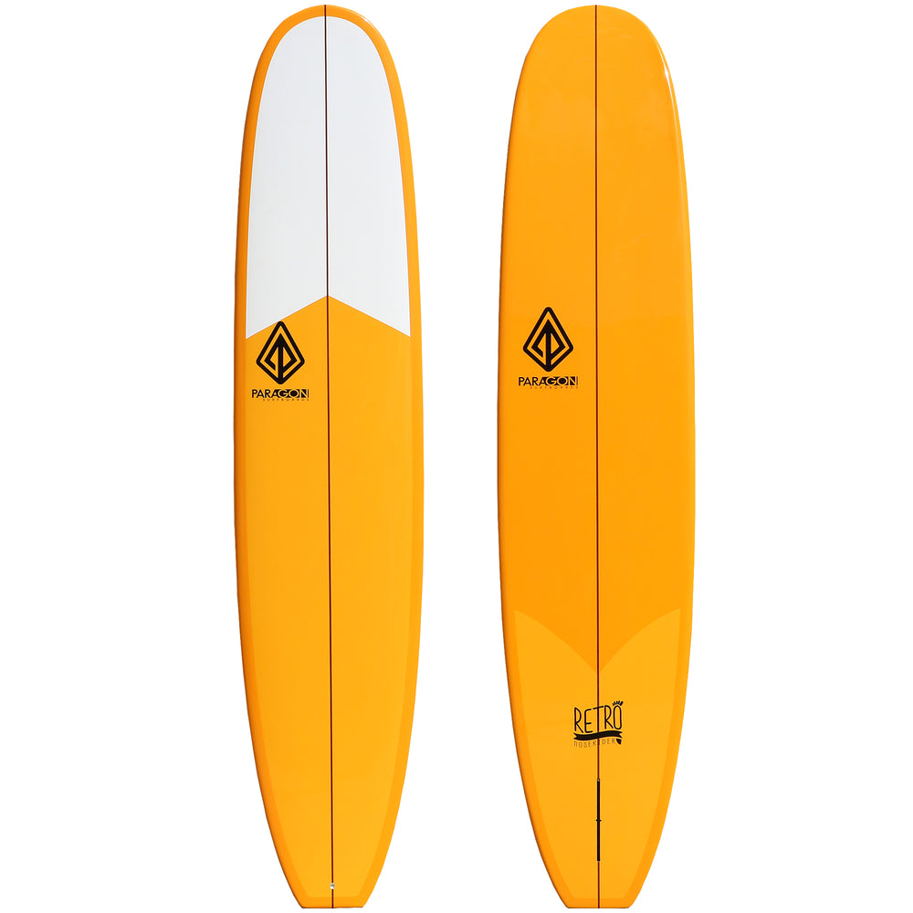 9'0" Retro Noserider - Orange/White