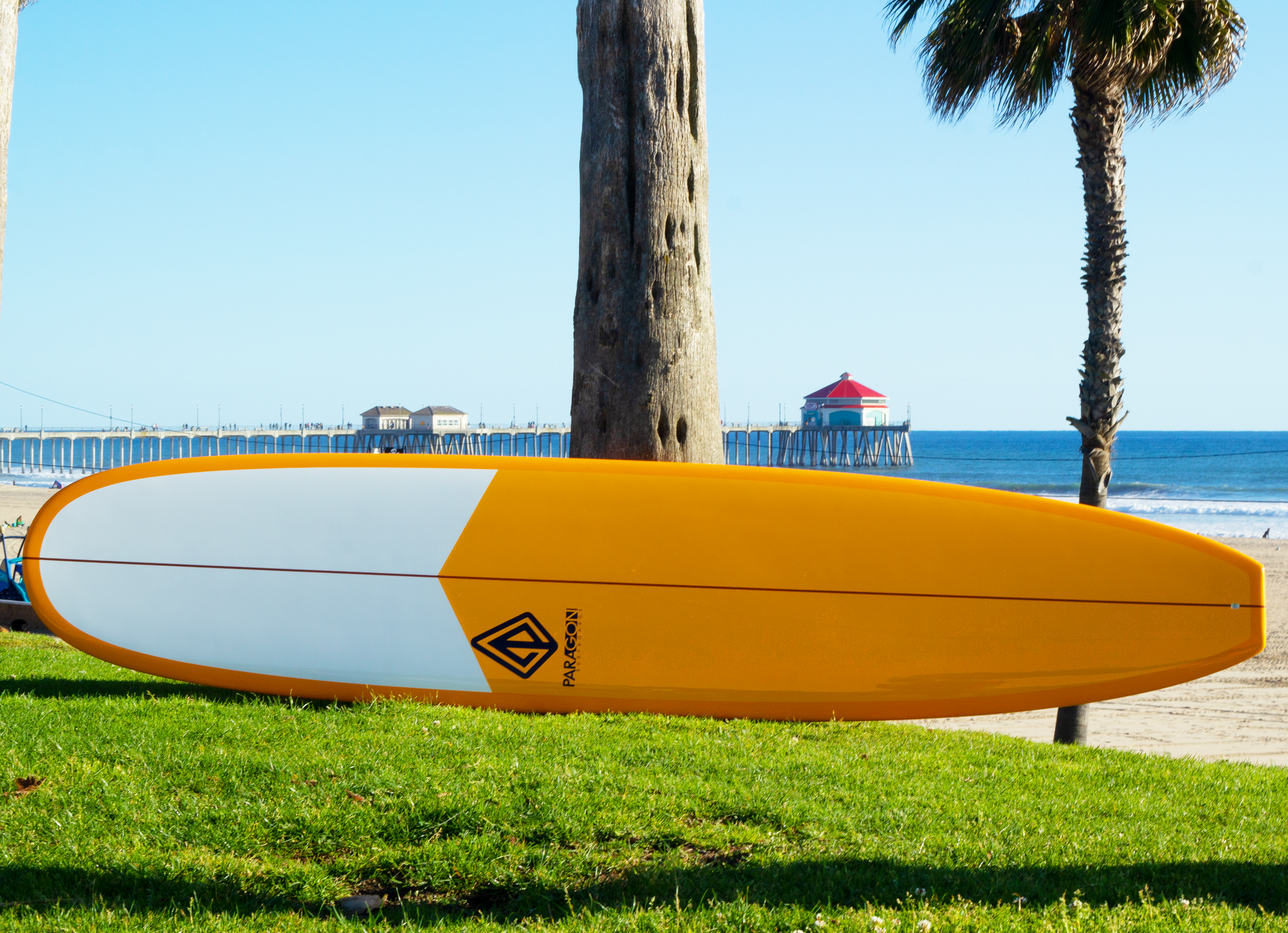 9 0 Retro Noserider Orange White Paragon Surfboards